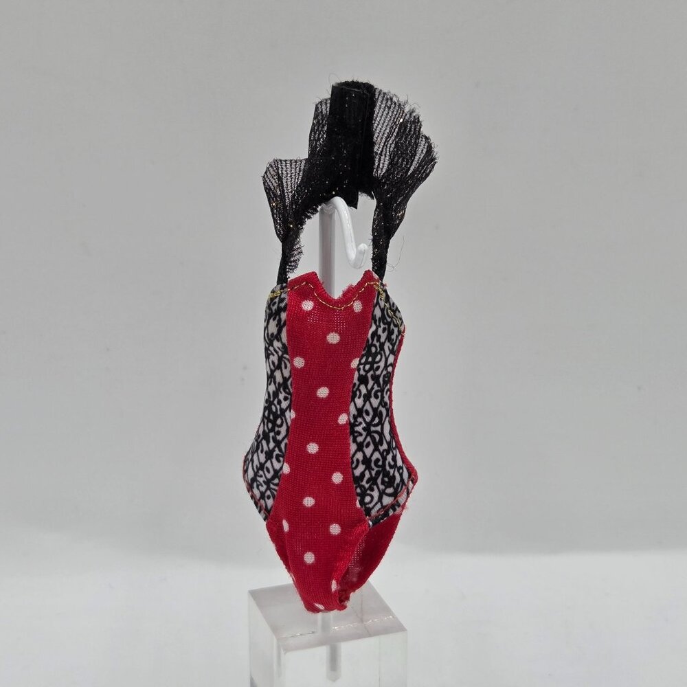Ever After High Doll Black Red Apple White Mirror Beach Swimsuit